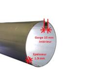 Tube acier galvanisé diametre 78 mm à gorge