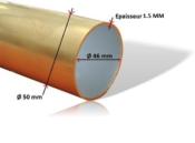 Tube aluminium 50 mm rond lisse 