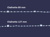 Chainette store californien et chainette store vertical 127 mm