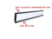 Lot de 4 Profils Aluminium pour moustiquaire fixe + Joint brosse + Jonc