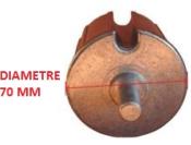 Embout tube store 70 mm rond 12 mm