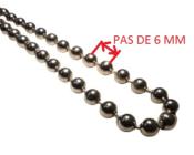 Chainette métallique sans fin store Ø 4.5 mm - Pas de 6 mm