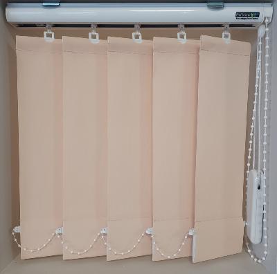 Store à bandes verticales 127 mm - Tissu Beige rosé