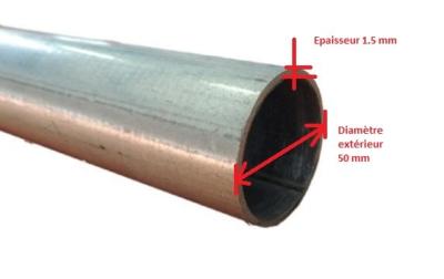 Tube acier galvanisé diametre 50 mm