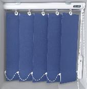 Store à bandes verticales 127 mm - Tissu Bleu foncé