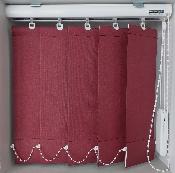 Store à bandes verticales 127 mm - Tissu Bordeaux