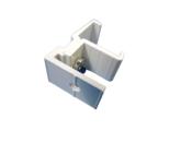 Support pour rail rideau 24x16 face en applique