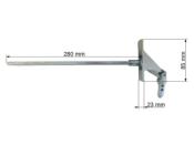 Sortie de caisson volet roulant avec renvoi à 90° entrée Ø12mm sortie carré 8mm