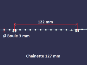 Chainette store californien et chainette store vertical 127 mm