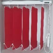 Store à bandes verticales 127 mm - Tissu Rouge