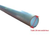 Tube aluminium 18 mm rond lisse 