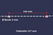Chainette store californien et chainette store vertical 127 mm